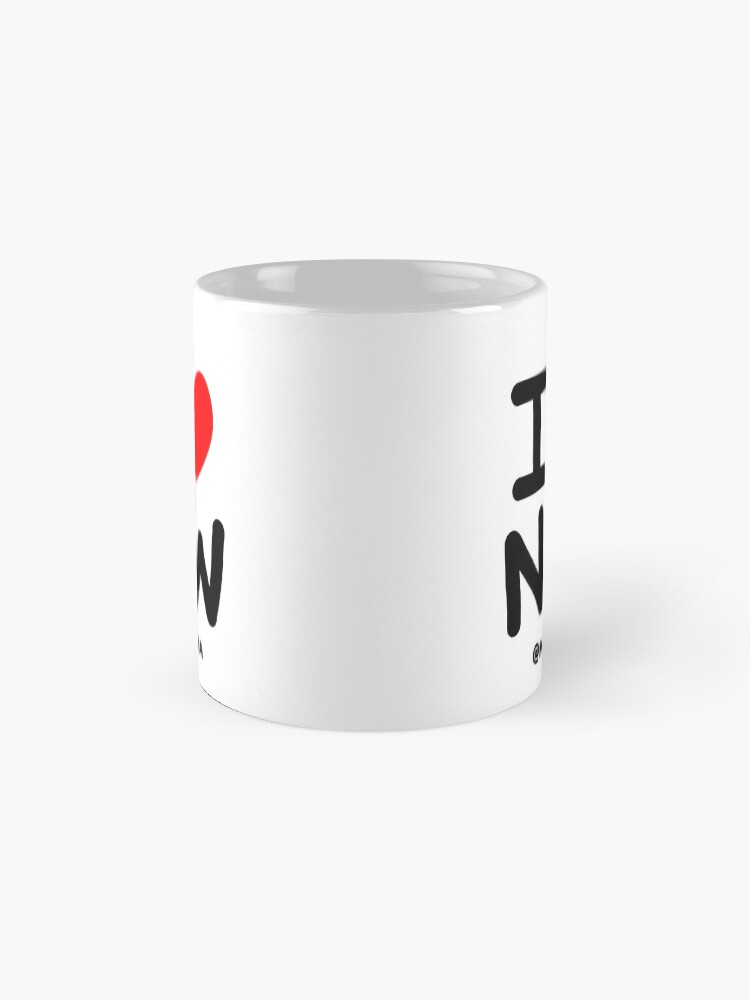 Alternate view of I LOVE NoW (Black Text) Coffee Mug