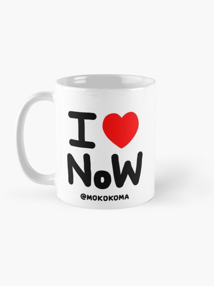 Alternate view of I LOVE NoW (Black Text) Coffee Mug