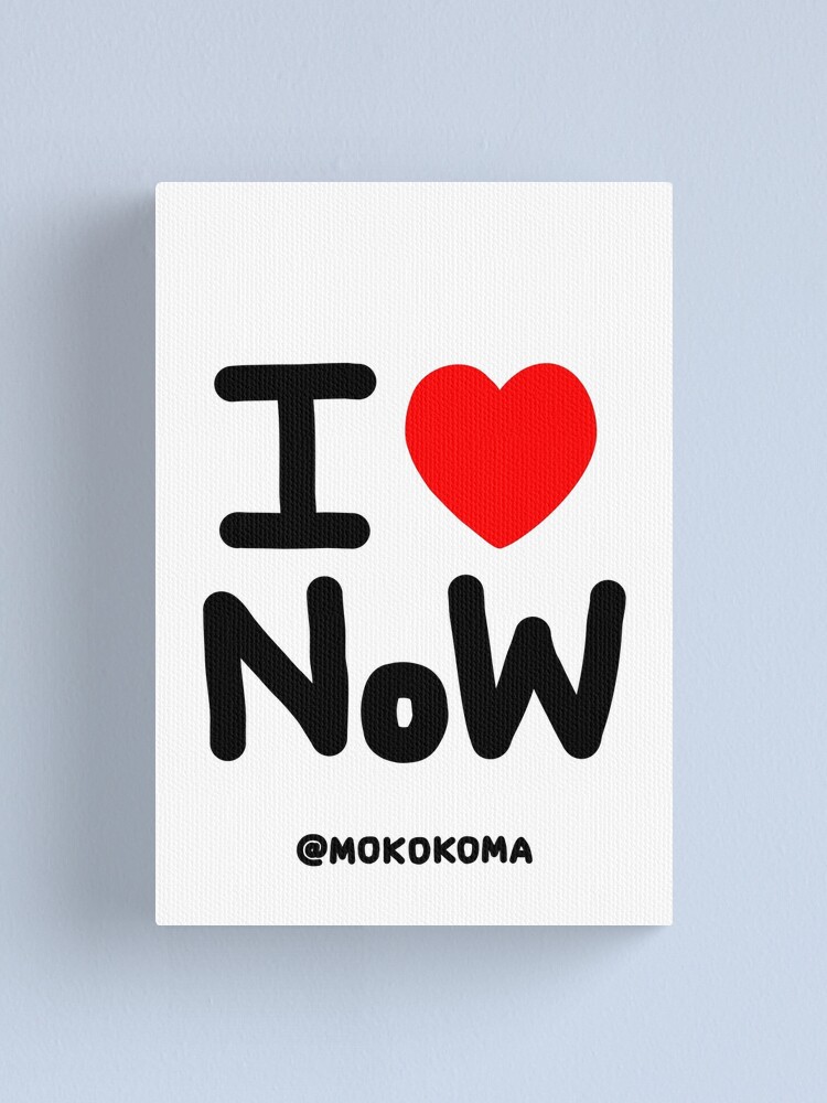 Alternate view of I LOVE NoW (Black Text) Canvas Print