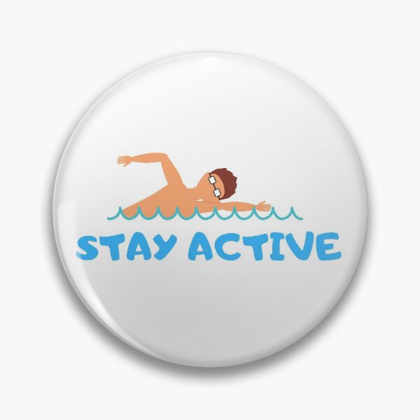 Item preview, Stay Active Swimming designed and sold by D/Art ⭐⭐⭐⭐⭐.
