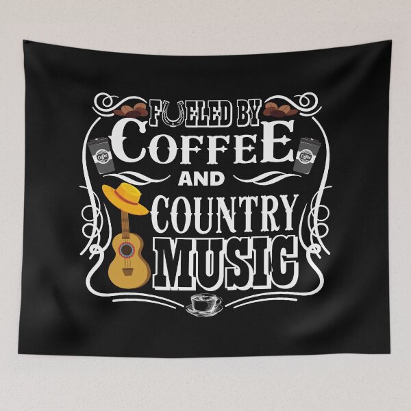 Item preview, fueled by coffee and country music designed and sold by DsignTByMason.