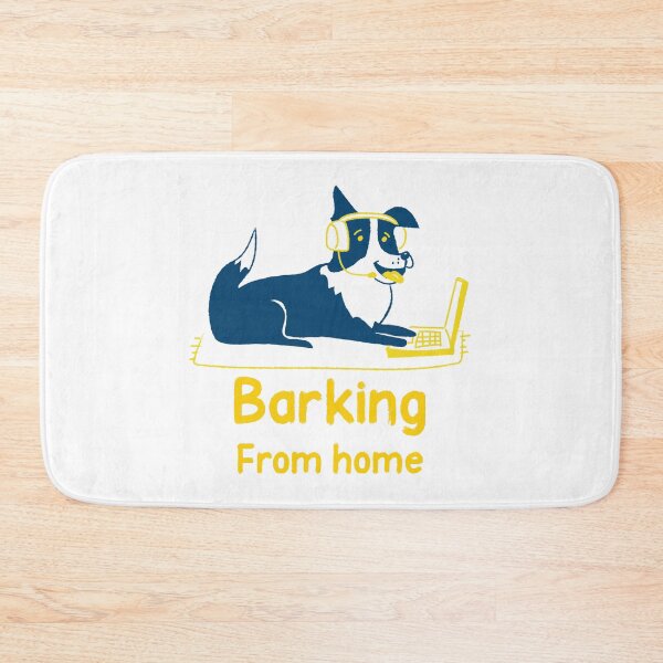 Item preview, Barking from home - Funny Dog Design designed and sold by TheHillSpruce.