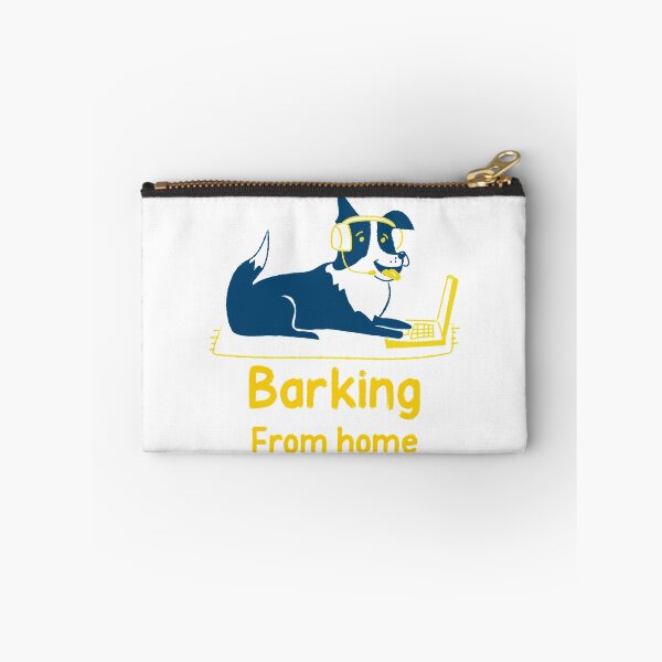Item preview, Barking from home - Funny Dog Design designed and sold by TheHillSpruce.