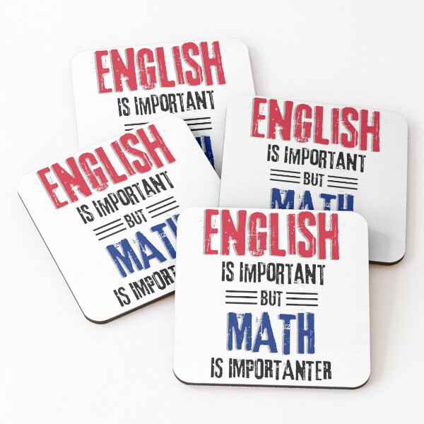 Aperçu de l'œuvre l'anglais c'est important mais les maths c'est plus important créée et vendue par Innovational.