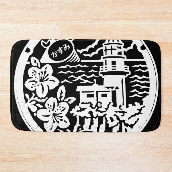Item preview, Crab lighthouse motif on manhole in Japan - White designed and sold by mattraski.