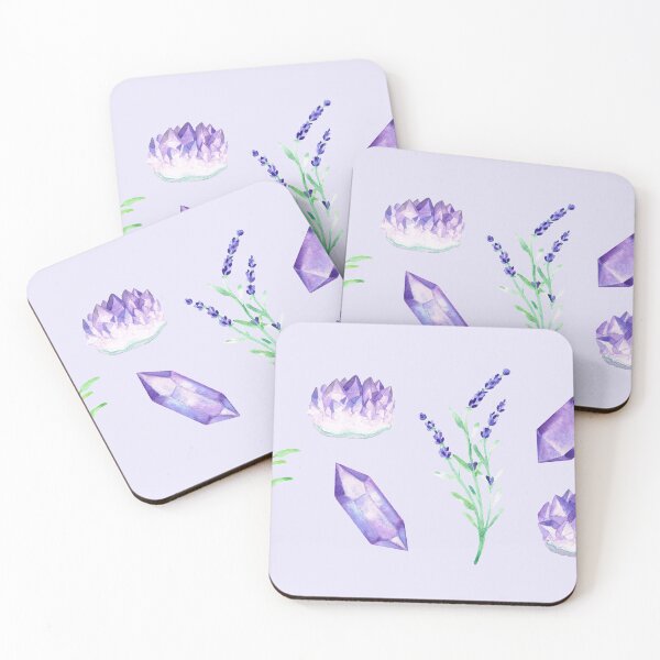 Item preview, Watercolor Crystals and Lavender designed and sold by MarssyMT.