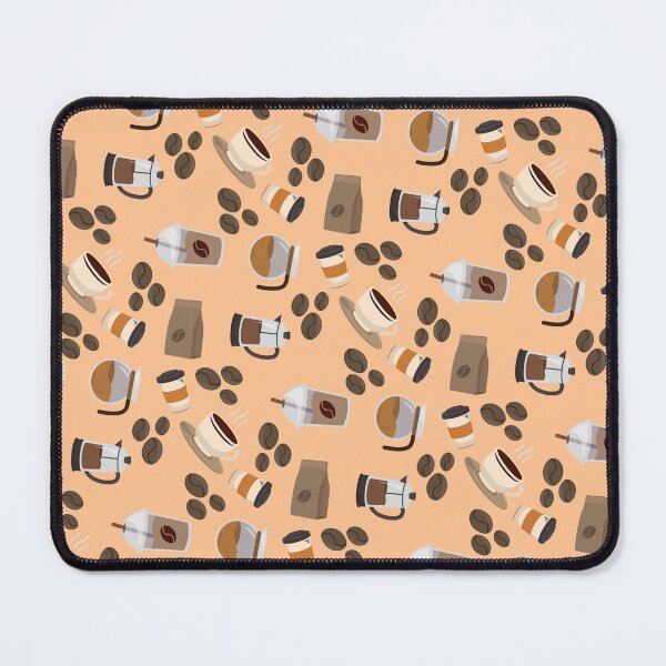 Coffee is a human right seamless pattern. Coffee lover Mouse Pad