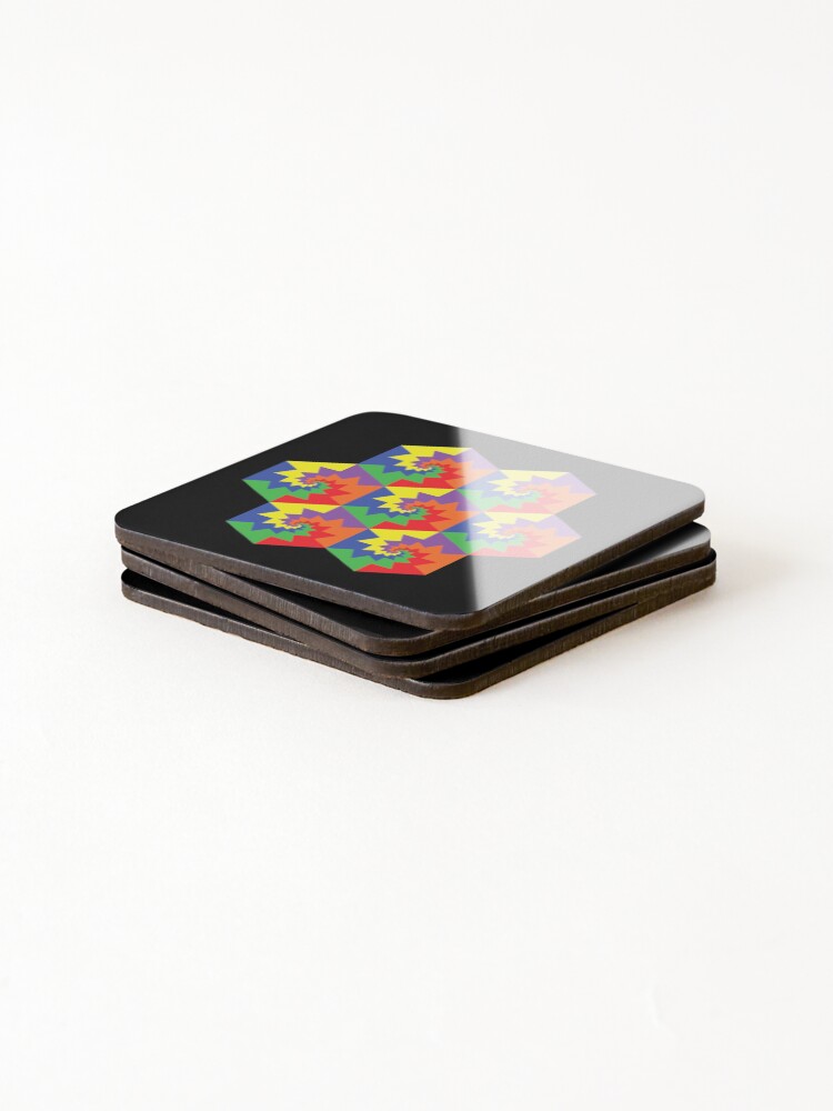 Thumbnail 4 of 5, Coasters (Set of 4), Thunder Cube 2 designed and sold by InfinitePathArt.