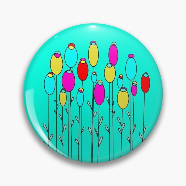 Artikelvorschau, Mohnknospen, Blütenknospen, abstrakte Blumen, Aquahimmel, Gartenkunst entworfen und verkauft von Freedomworx.