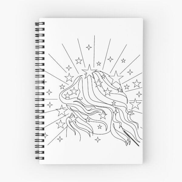 Artikelvorschau, Schönheitsfrauengesicht mit Universum. Eine Strichzeichnungskunst. entworfen und verkauft von OneLinePrint.