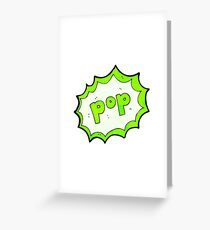 comic book noise symbol Greeting Card