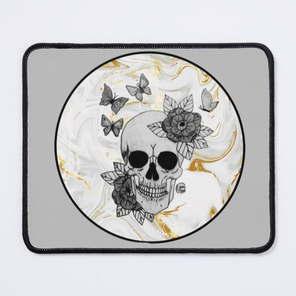 Item preview, White and Gold Marble Skull designed and sold by Arte Del Cuerpo Humano.
