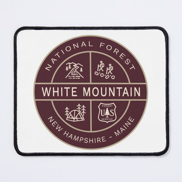 Item preview, White Mountain National Forest Heraldic Logo Maroon designed and sold by VanyaKar.