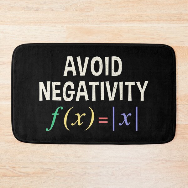 Item preview, Avoid Negativity Funny Math Function designed and sold by Wishinglob.