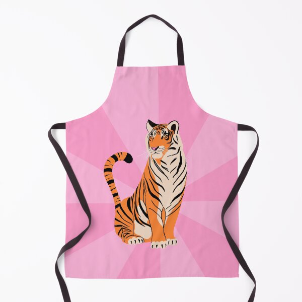 Item preview, Orange Tiger on Pink Background – 2022 Year of the Tiger Illustration designed and sold by GraphicBicycle.