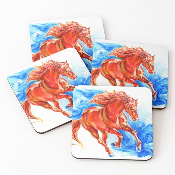 Item preview, Red Steed Blue Waves designed and sold by zlatokryletz.