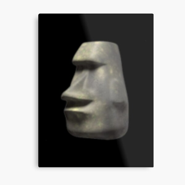 Moai Emoji Metal Print for Sale by tutorvein