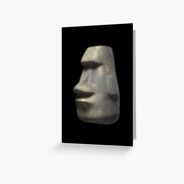 Moai Emoji Greeting Card for Sale by tutorvein