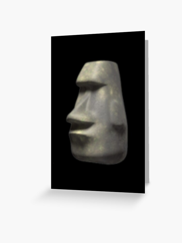 Moai Emoji Greeting Card for Sale by tutorvein