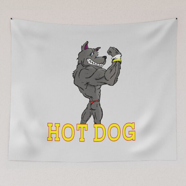 Artikelvorschau, Hot Dog grau entworfen und verkauft von HeavyBurden.