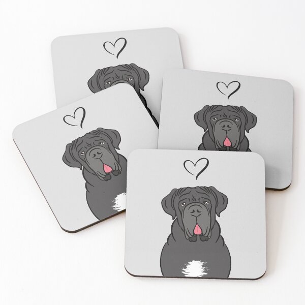 Item preview, LOVE Black Neapolitan mastiff designed and sold by Lulupainting.