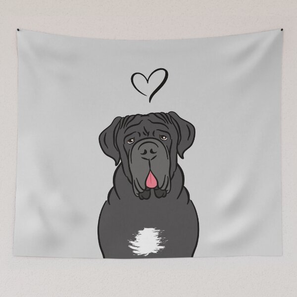 Item preview, LOVE Black Neapolitan mastiff designed and sold by Lulupainting.