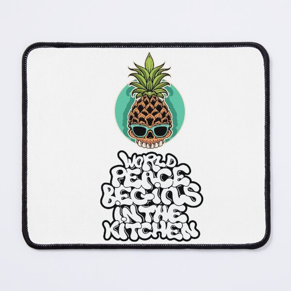 Item preview, Cool Pineapple Skull World Peace Begins In The Kitchen designed and sold by darknessjeff86.