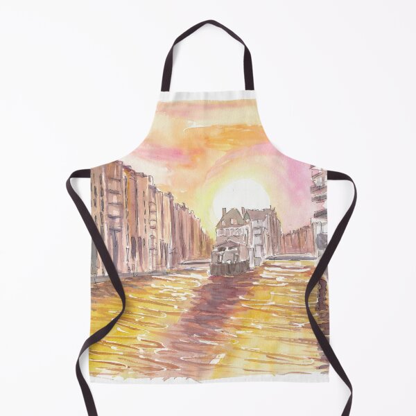 Item preview, Sunset in Hamburg with inimitable historic Speicherstadt designed and sold by artshop77.
