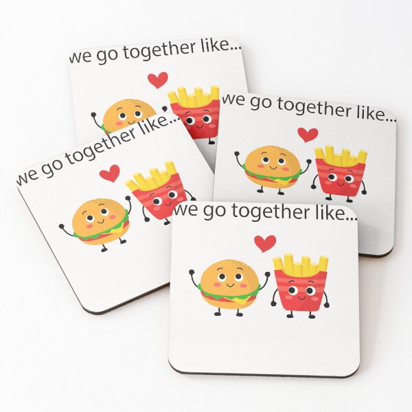 Item preview, Burger and Fries Love Couple Best Friends designed and sold by lady-fiona.