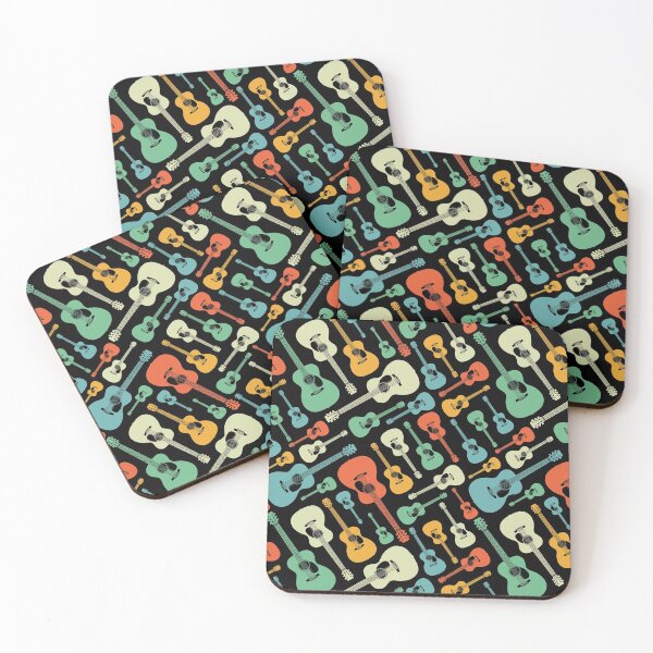 Item preview, Acoustic Guitar Seamless Pattern Retro Theme designed and sold by nightsworthy.