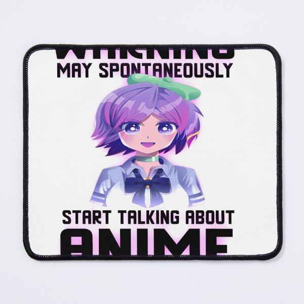 Item preview, Warning May Spontaneously Talk About Anime Funny Manga Girl _pink illustration designed and sold by ANAS    HO.