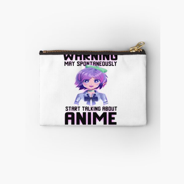Item preview, Warning May Spontaneously Talk About Anime Funny Manga Girl _pink illustration designed and sold by ANAS    HO.