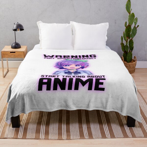 Item preview, Warning May Spontaneously Talk About Anime Funny Manga Girl _pink illustration designed and sold by ANAS    HO.