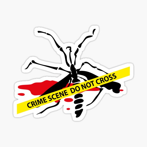 Crime scene mosquito Sticker