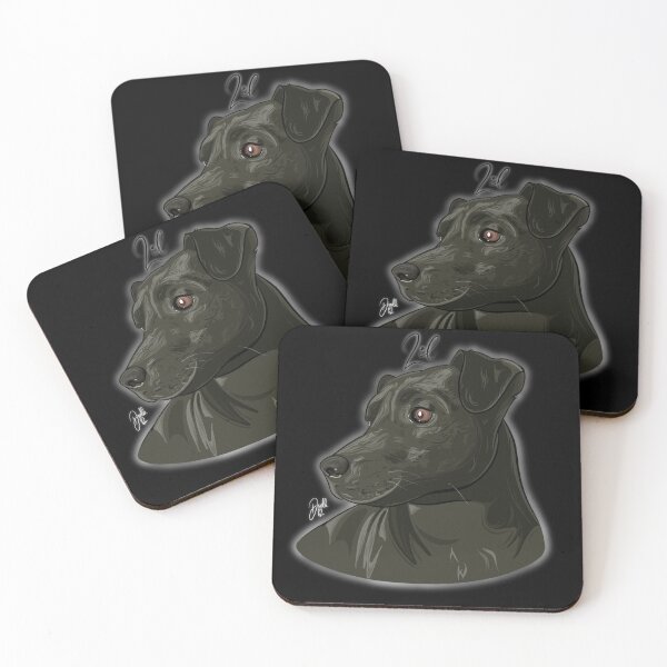 Item preview, Lil - Patterdale (Black Background) designed and sold by doodleeightytwo.