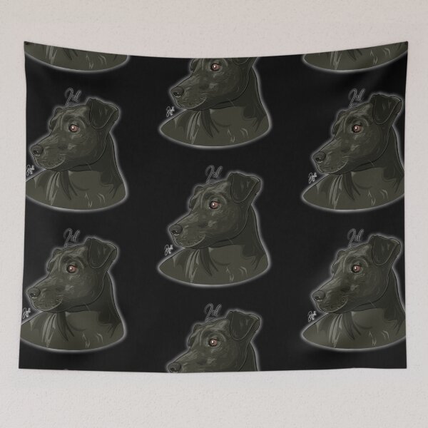 Item preview, Lil - Patterdale (Black Background) designed and sold by doodleeightytwo.