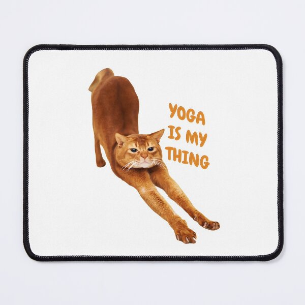 Item preview, Orange ginger cat stretch and saying yoga is my thing designed and sold by LewisRichie.
