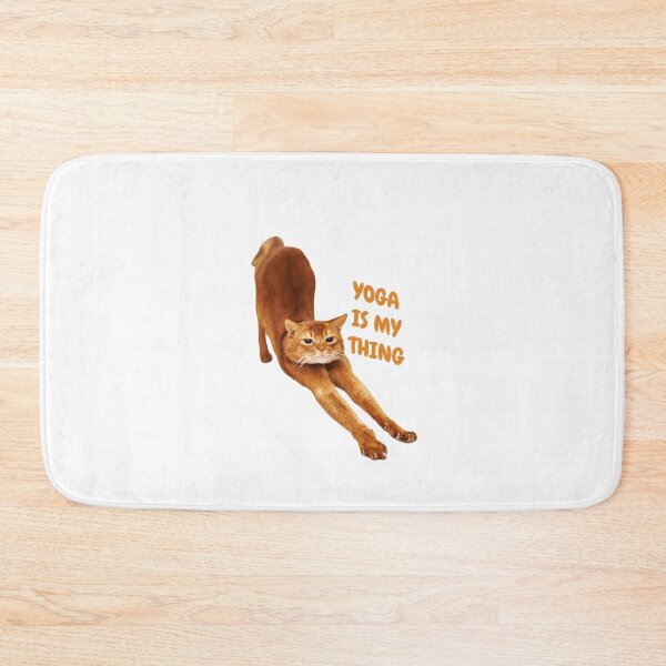 Item preview, Orange ginger cat stretch and saying yoga is my thing designed and sold by LewisRichie.