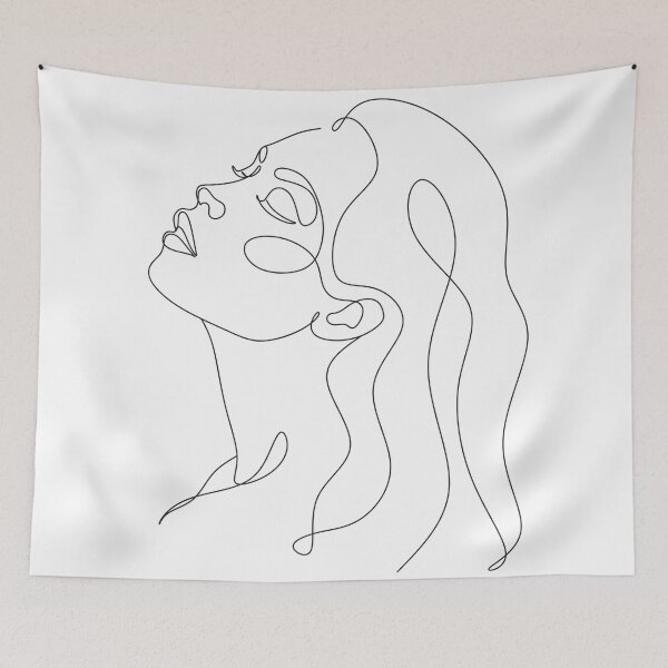 Item preview, Line art Woman, Line Art Abstract Girl Portrait Continuous Line designed and sold by OneLinePrint.