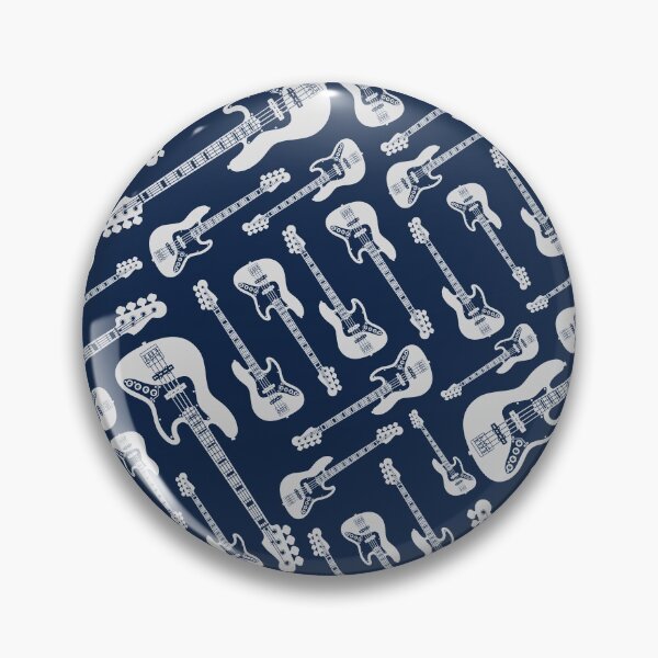 Item preview, Bass Guitar Seamless Pattern Dark Theme designed and sold by nightsworthy.