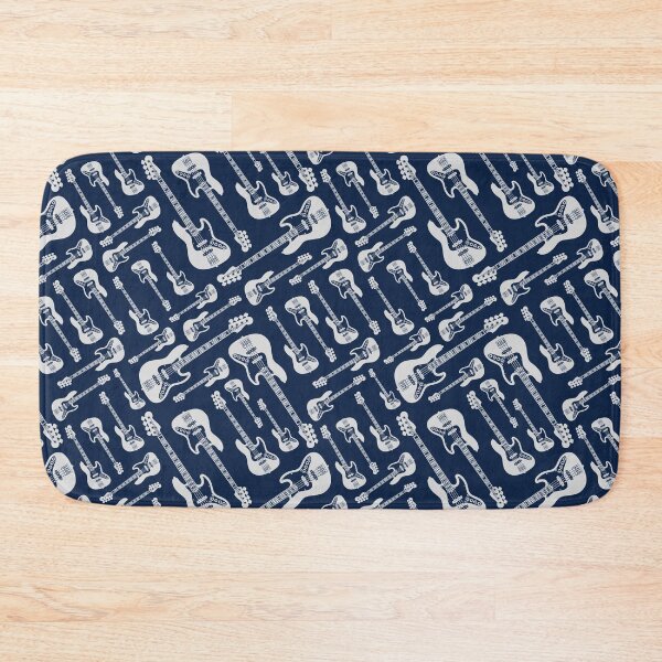 Item preview, Bass Guitar Seamless Pattern Dark Theme designed and sold by nightsworthy.