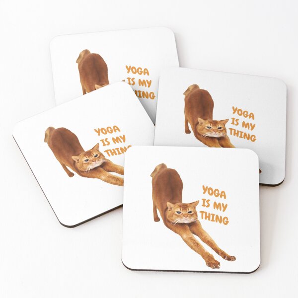 Item preview, Orange ginger cat stretch and saying yoga is my thing designed and sold by LewisRichie.