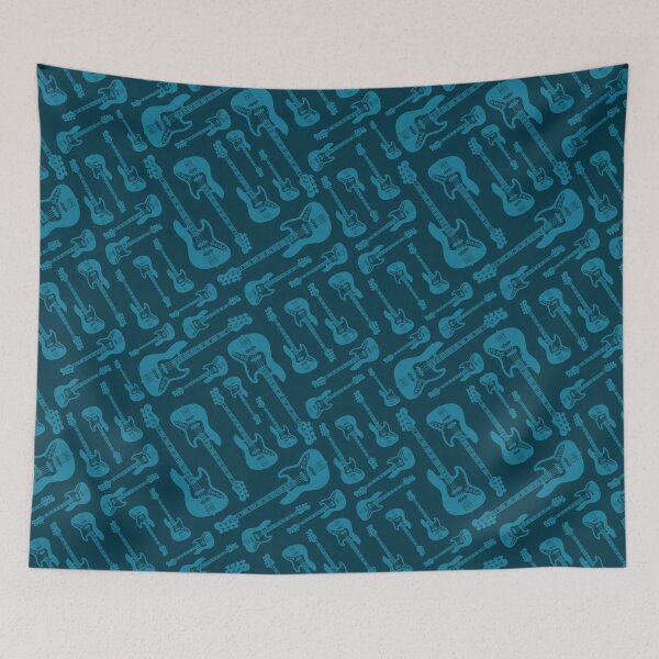 Item preview, Bass Guitar Seamless Pattern designed and sold by nightsworthy.