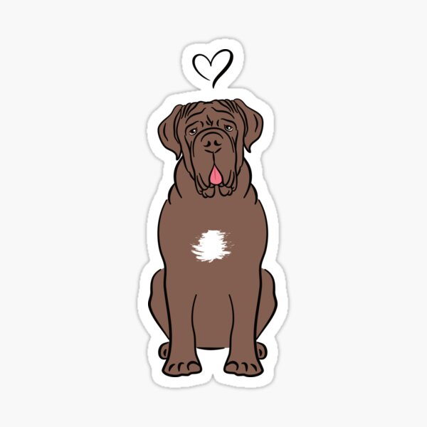 I LOVE MY NEAPOLITAN MASTIFF ENGLISH MASTIFF TRUCK WINDOW 6" STICKER DECAL I LOVE MY NEAPOLITAN MASTIFF ENGLISH MASTIFF TRUCK WINDOW 6" STICKER DECAL