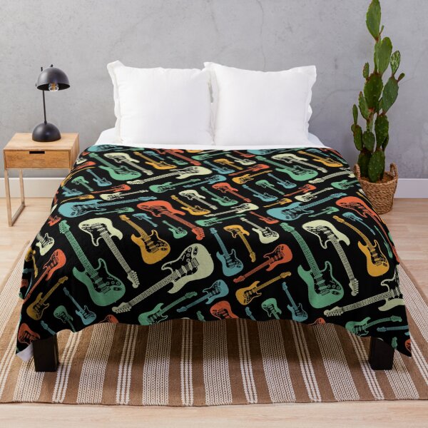 Item preview, Electric Guitar Seamless Pattern Retro Theme designed and sold by nightsworthy.