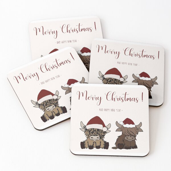 Item preview, Christmas Highland Cows designed and sold by Nadine Nauschutz.