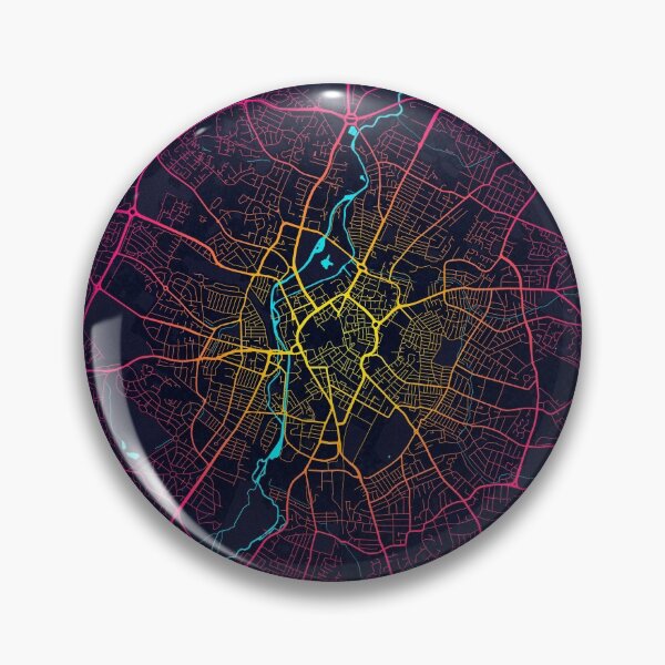 Item preview, Leicester City Map of England - Neon designed and sold by deMAP.