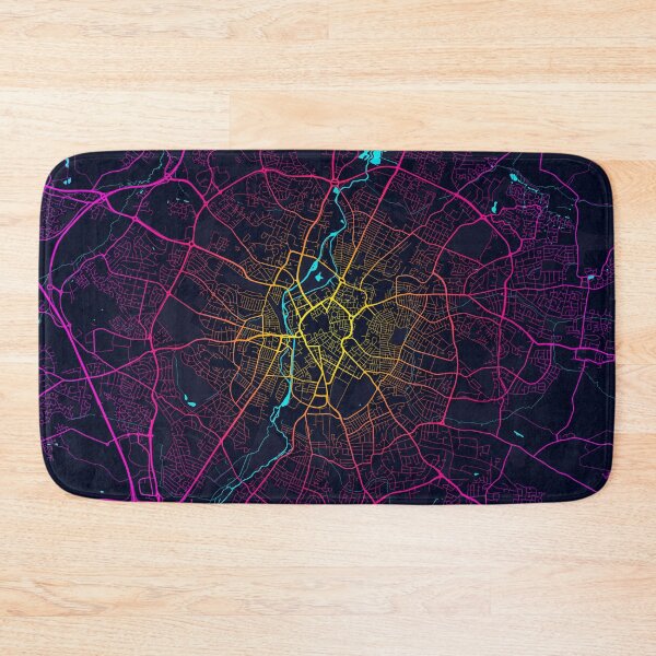 Item preview, Leicester City Map of England - Neon designed and sold by deMAP.