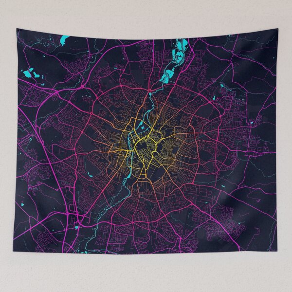 Item preview, Leicester City Map of England - Neon designed and sold by deMAP.