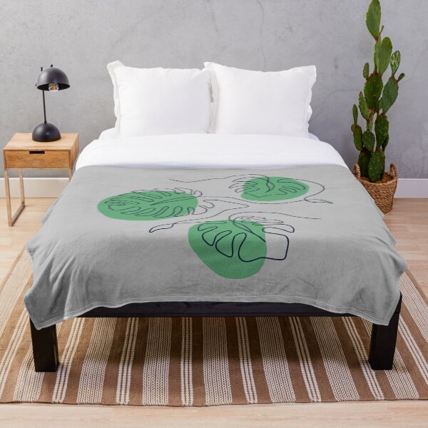 Artikelvorschau, Abstrakte Monstera-Blätter mit grauem Hintergrund entworfen und verkauft von lullabel77.